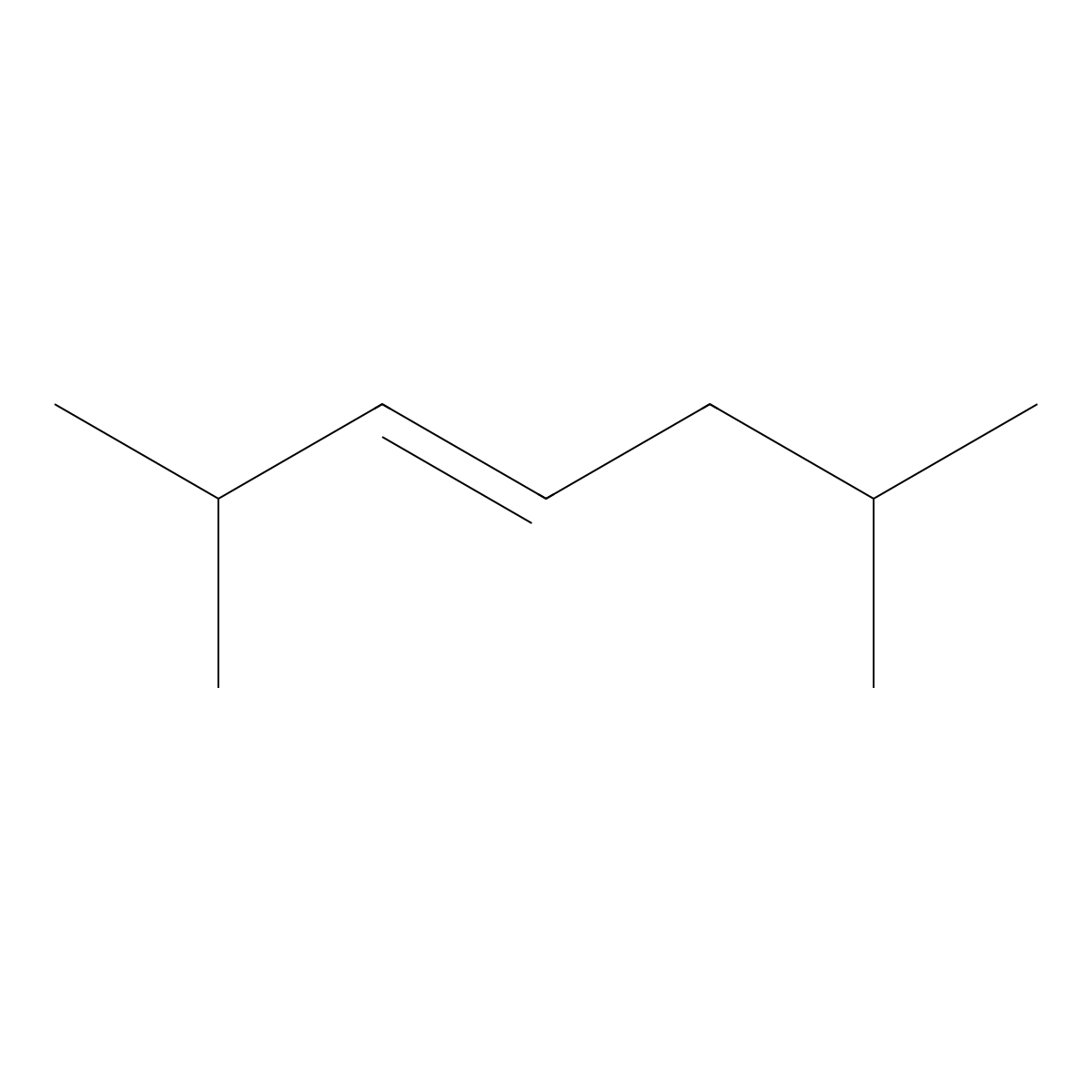 2,6-Dimethyl-3-heptene molecular structure, CAS 2738-18-3
