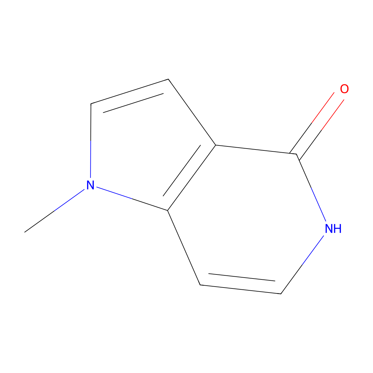 1-methyl-1H-pyrrolo[3,2-c]pyridin-4(5H)-one molecular structure, CAS 27381-99-3