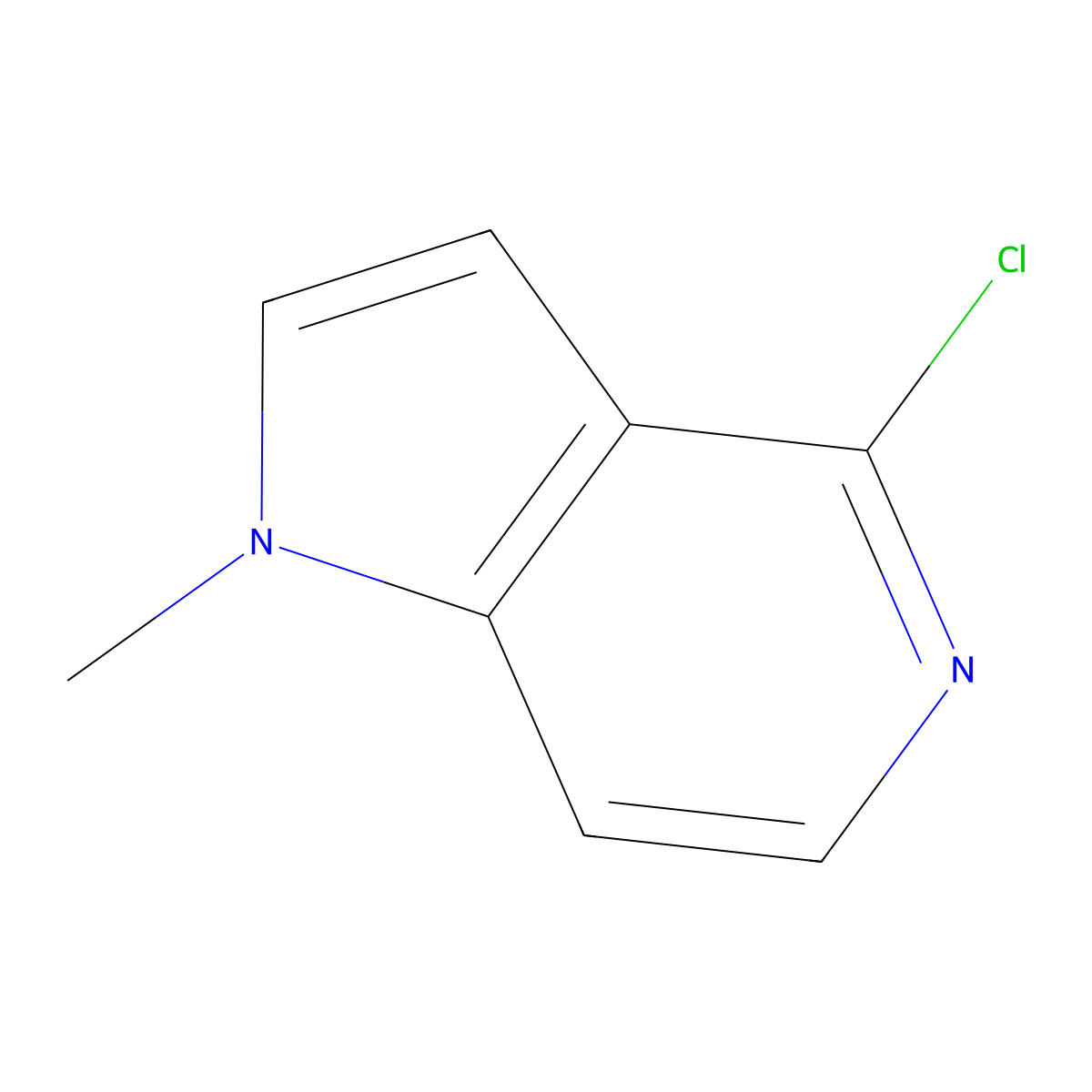 4-Chloro-1-methyl-1H-pyrrolo[3,2-C]pyridine molecular structure, CAS 27382-01-0