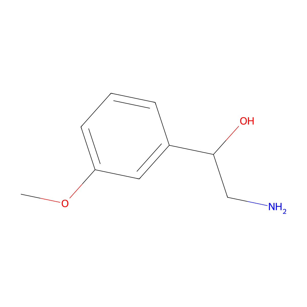 2-Amino-1-(3-methoxyphenyl)ethan-1-ol molecular structure, CAS 27382-18-9
