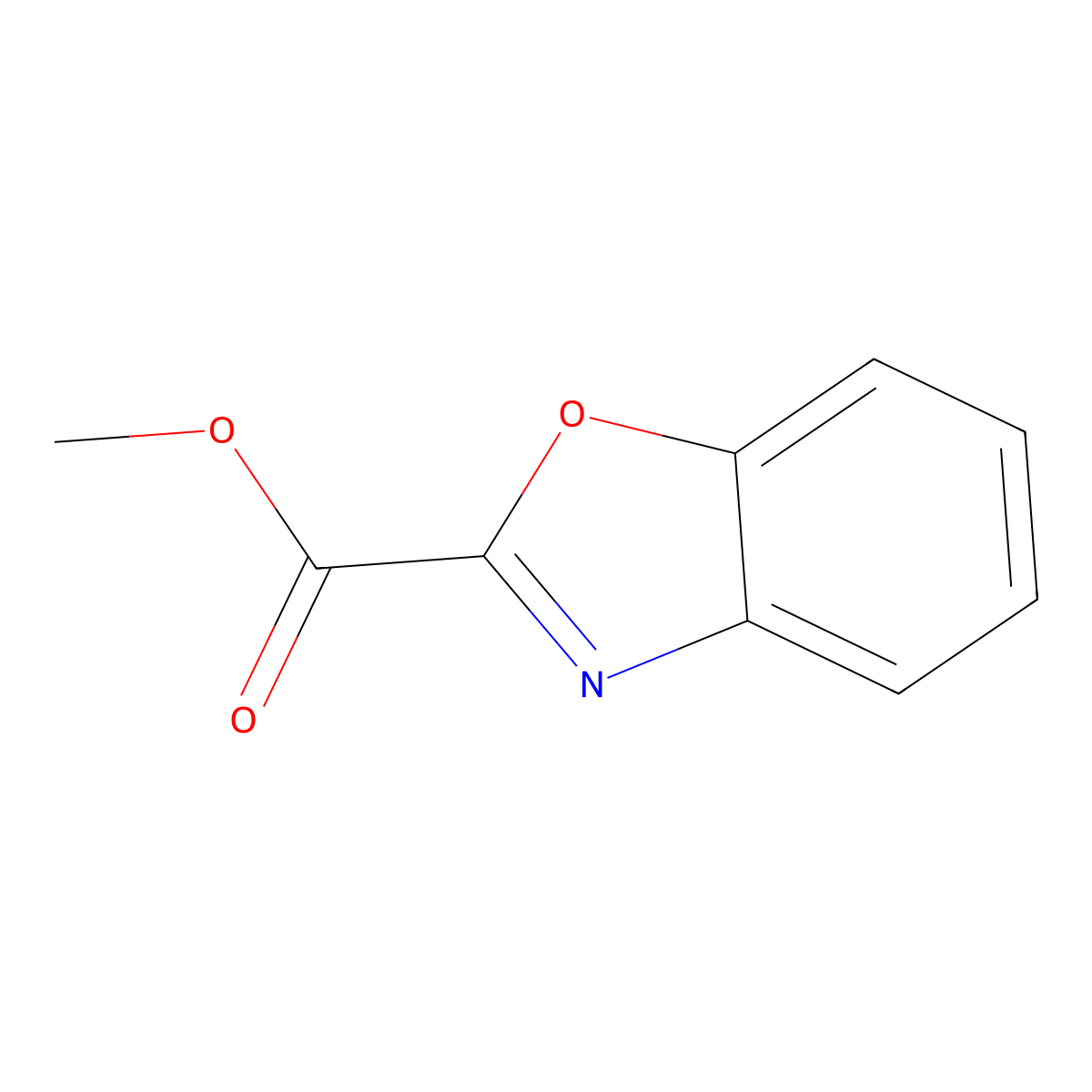 Methyl 1,3-benzoxazole-2-carboxylate molecular structure, CAS 27383-86-4