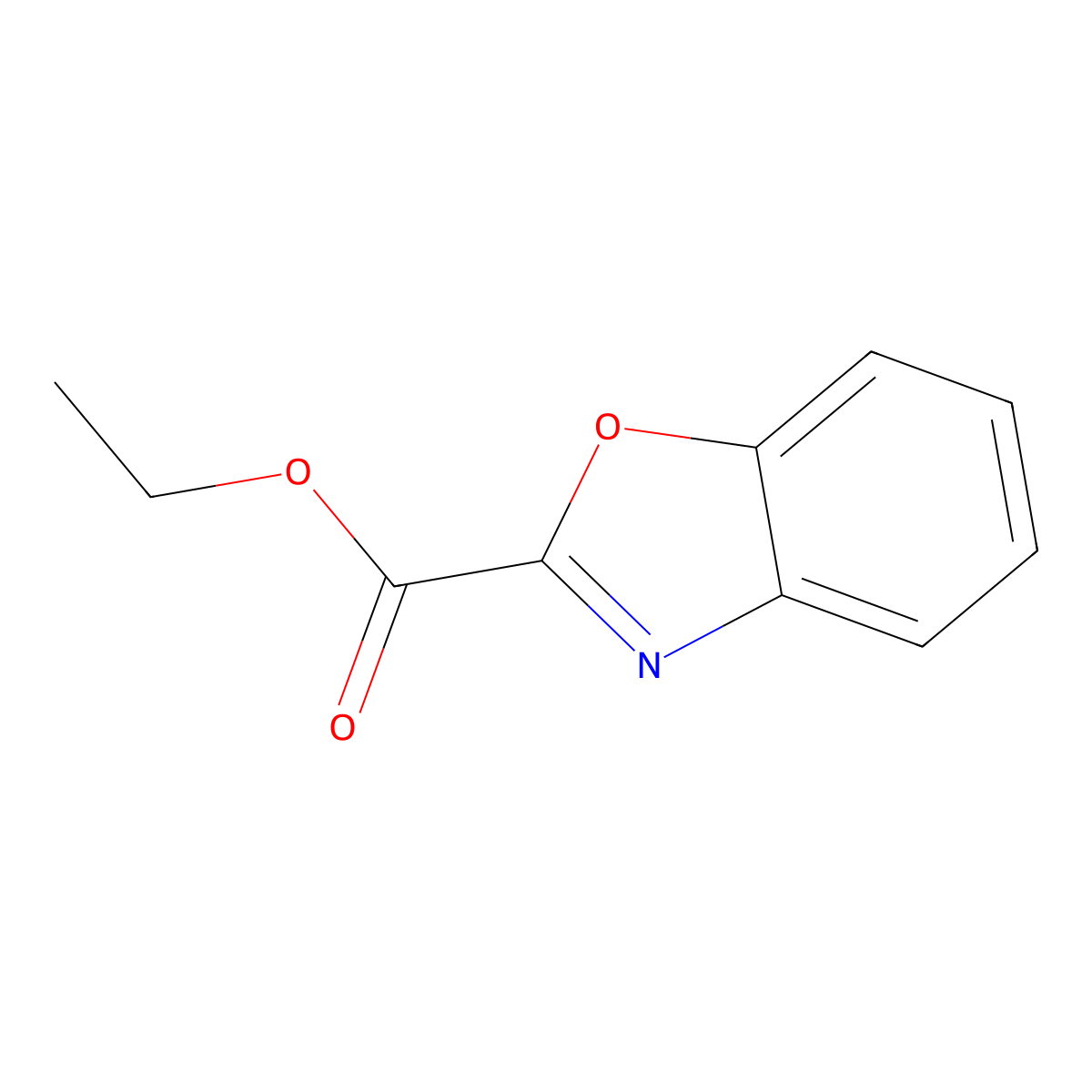 Ethyl 1,3-benzoxazole-2-carboxylate molecular structure, CAS 27383-87-5