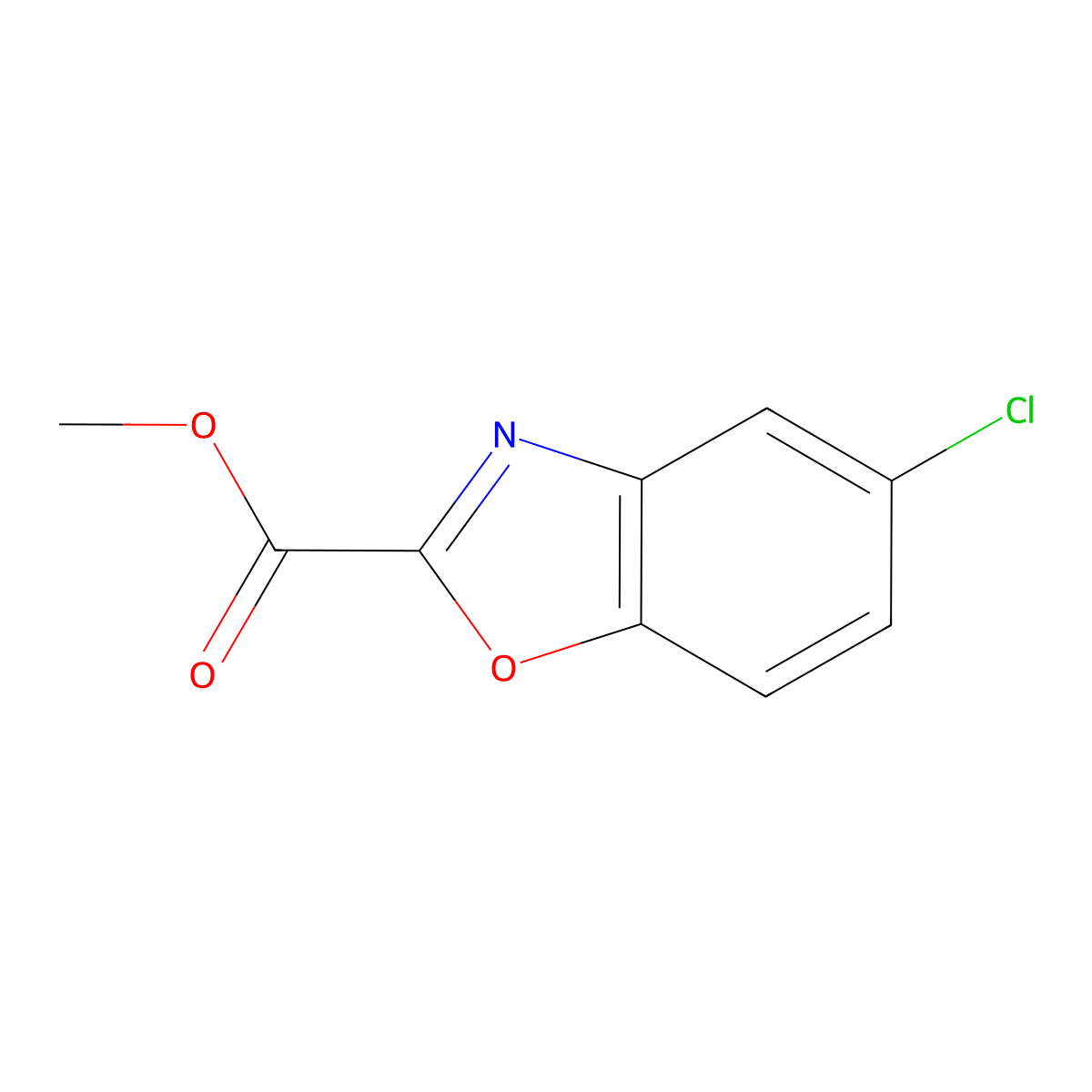Methyl 5-chlorobenzo[d]oxazole-2-carboxylate molecular structure, CAS 27383-92-2