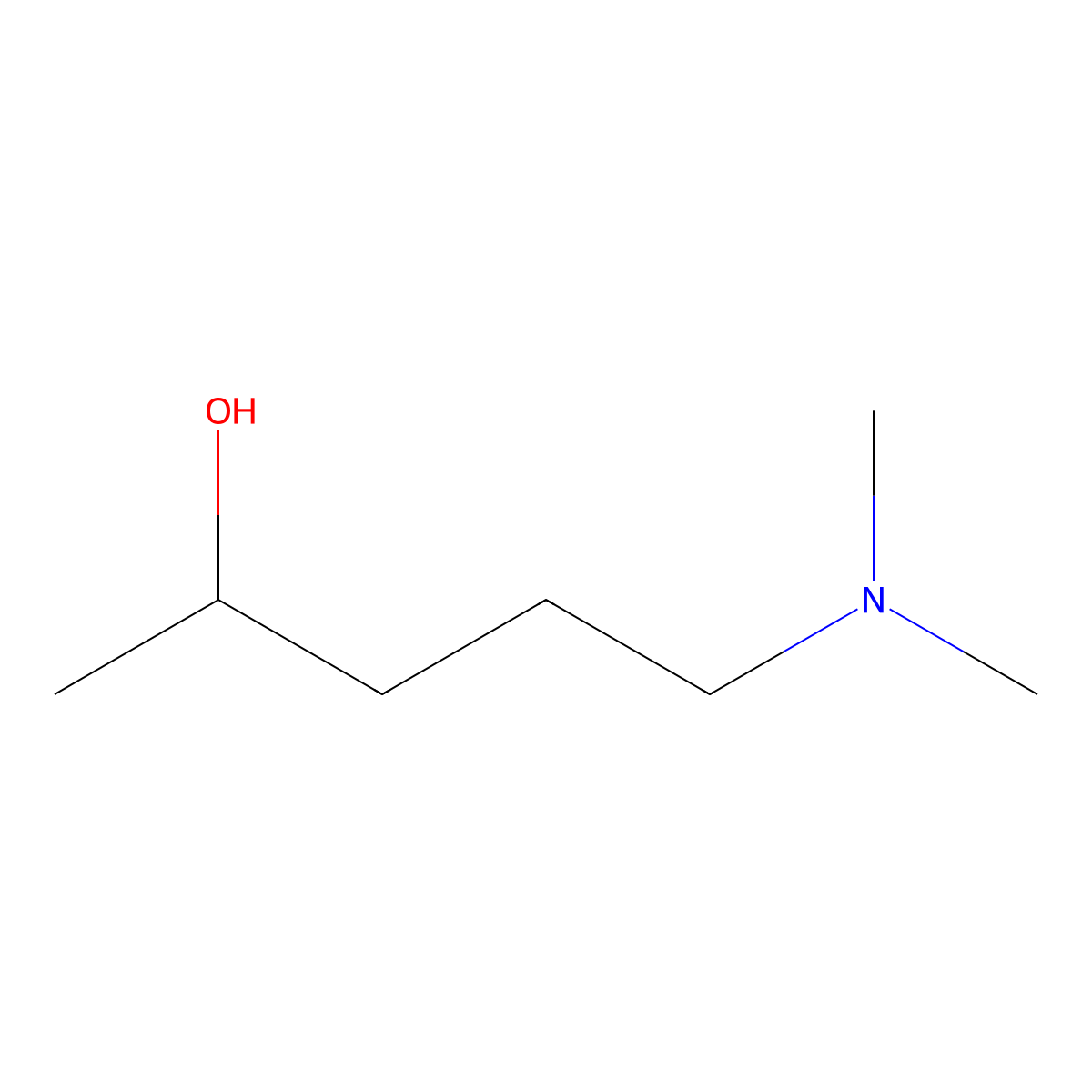 5-(Dimethylamino)pentan-2-ol molecular structure, CAS 27384-45-8
