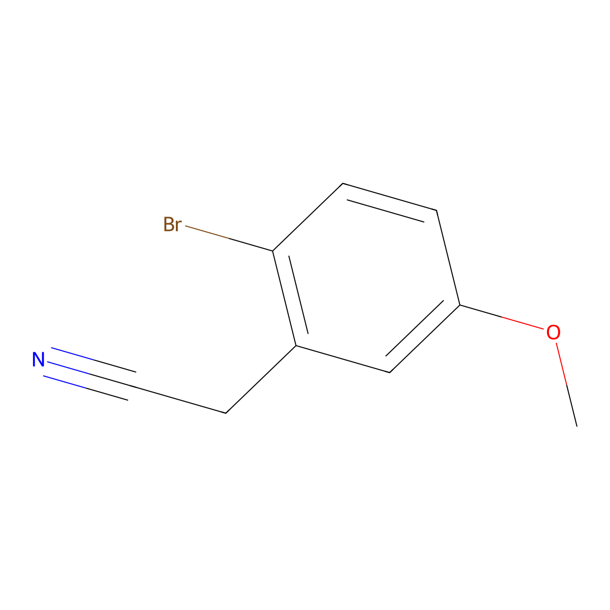 2-(2-Bromo-5-methoxyphenyl)acetonitrile molecular structure, CAS 27387-23-1