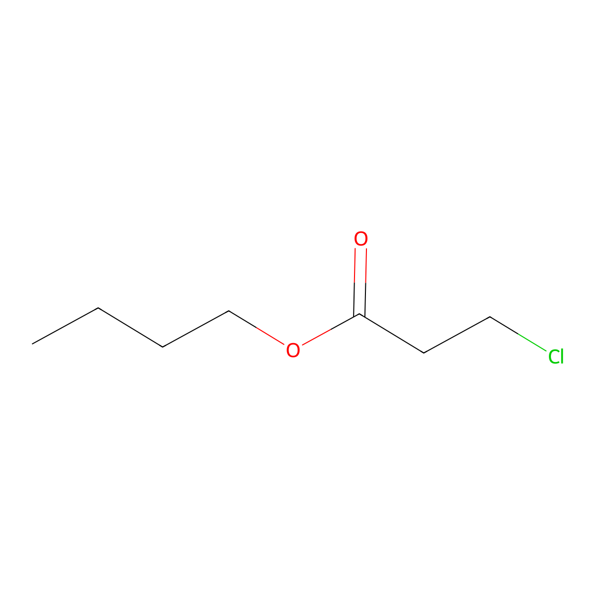 Propanoic acid, 3-chloro-, butyl ester molecular structure, CAS 27387-79-7