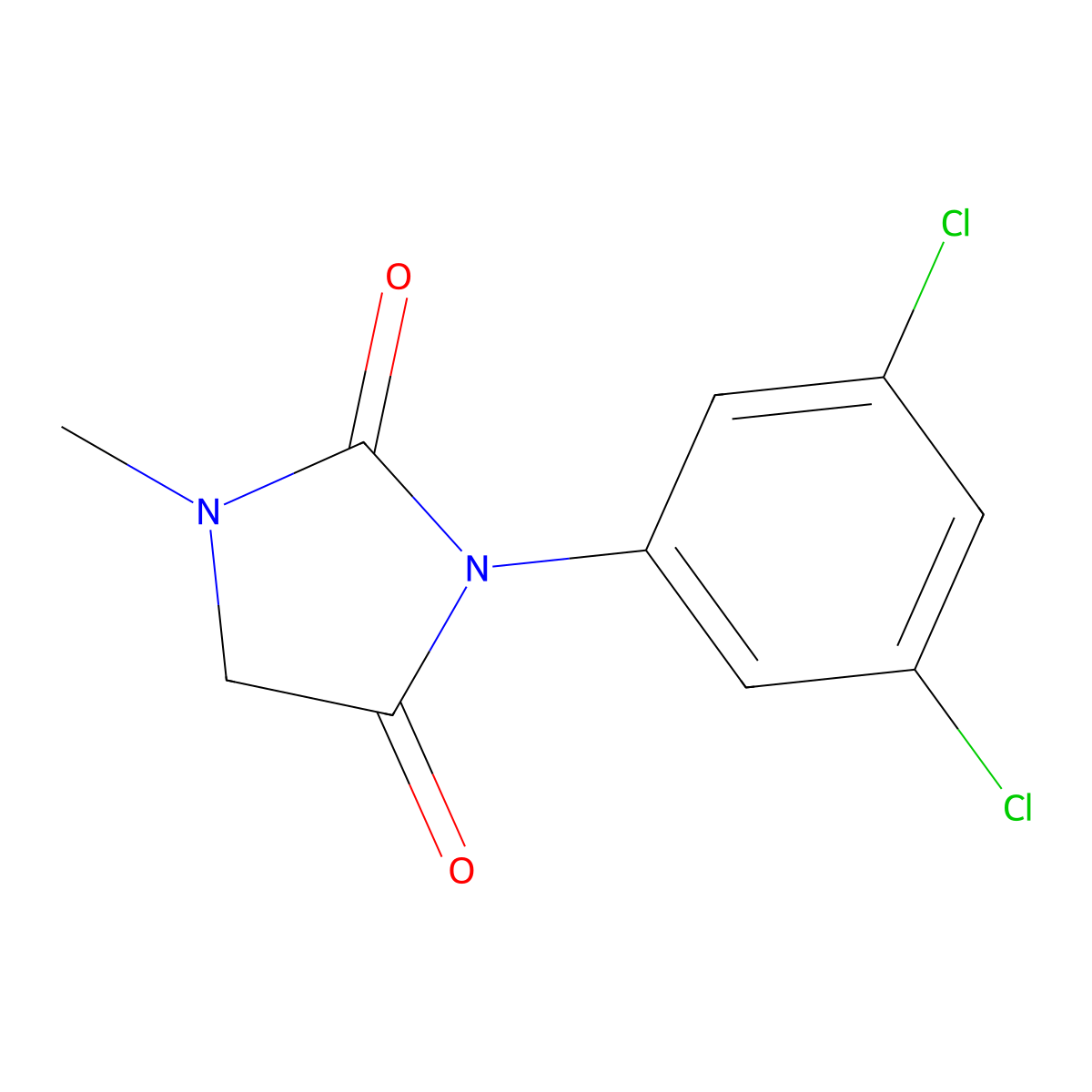 3-(3,5-Dichlorophenyl)-1-methylimidazolidine-2,4-dione molecular structure, CAS 27387-90-2