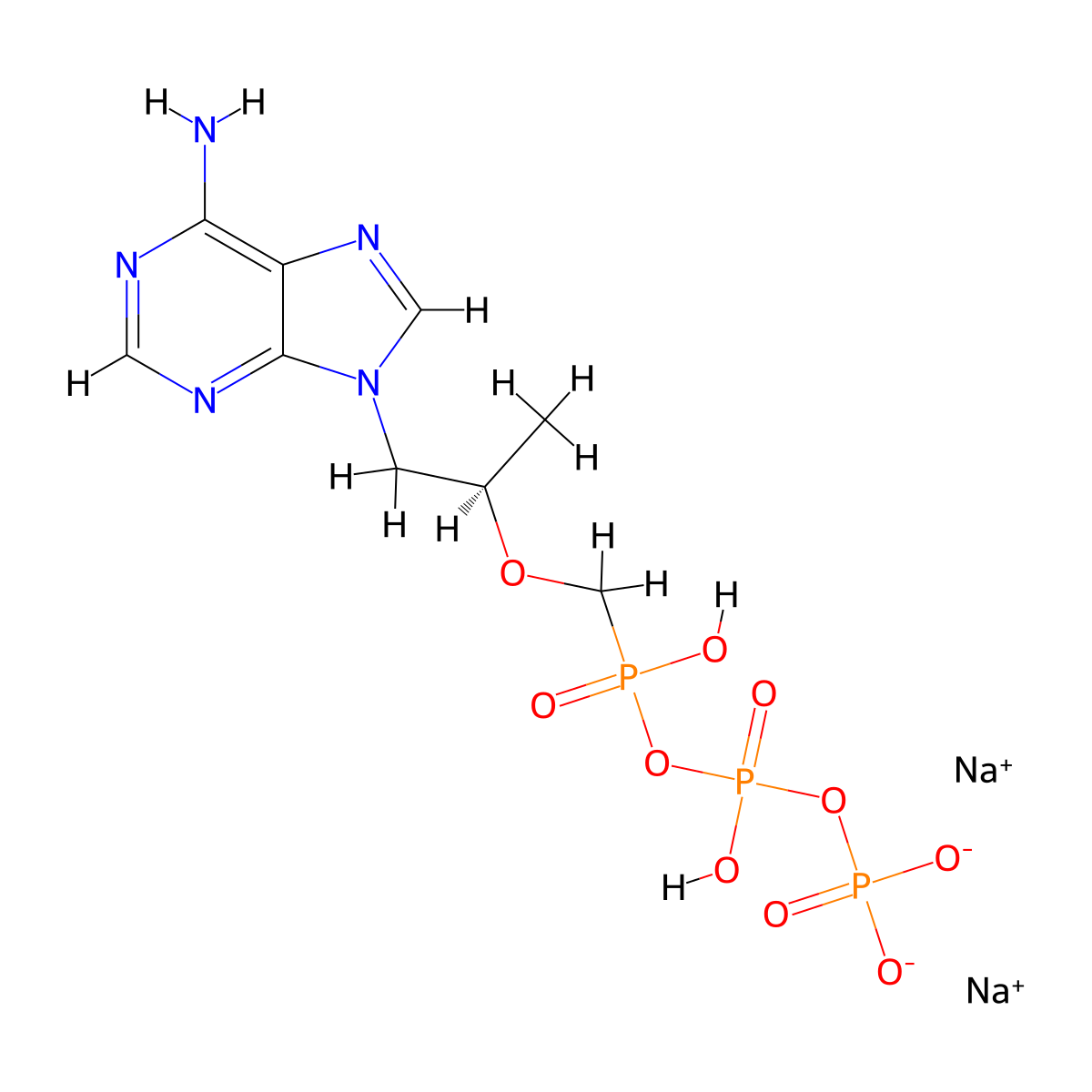 Tenofovir diphosphate (disodium) molecular structure, CAS 2738719-07-6