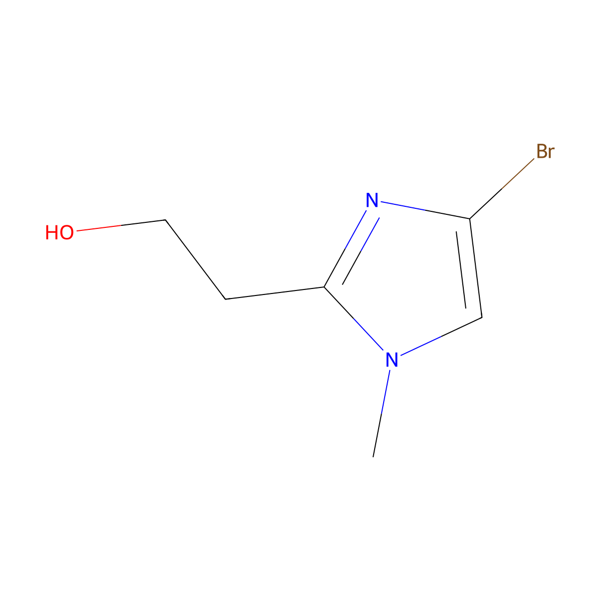 2-(4-bromo-1-methyl-1H-imidazol-2-yl)ethan-1-ol molecular structure, CAS 2738910-29-5