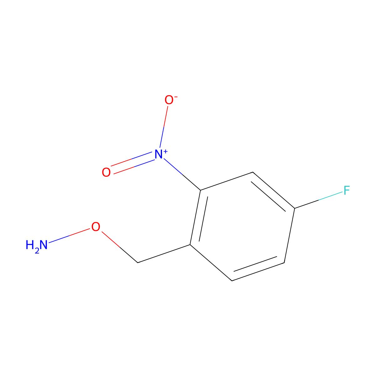 O-(4-Fluoro-2-nitrobenzyl)hydroxylamine molecular structure, CAS 2738921-97-4