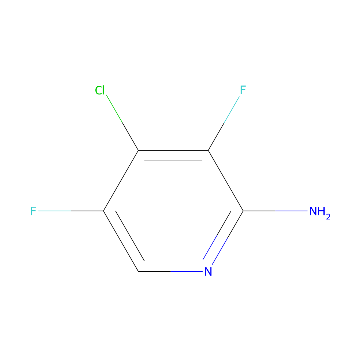 4-Chloro-3,5-difluoropyridin-2-amine molecular structure, CAS 2738980-88-4