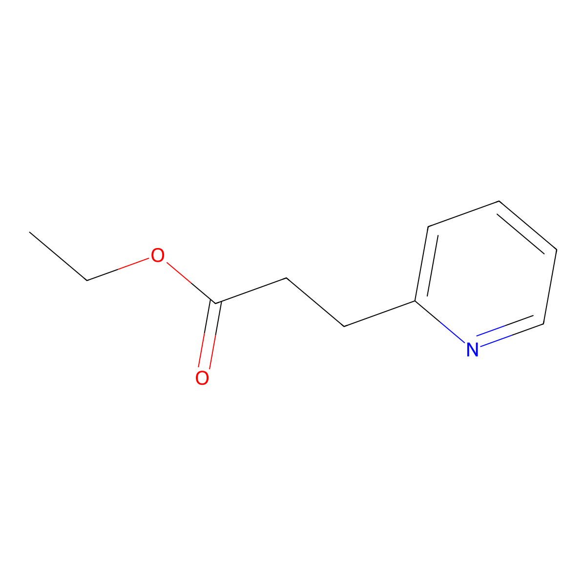 Ethyl 3-(pyridin-2-yl)propanoate molecular structure, CAS 2739-74-4