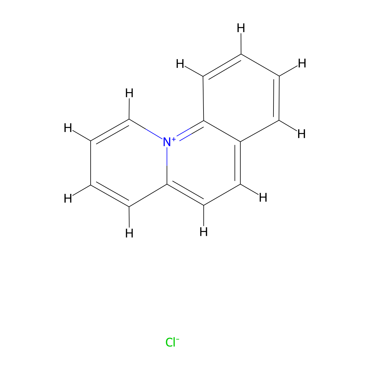 Pyrido[1,2-a]quinolin-11-ium chloride molecular structure, CAS 2739-92-6