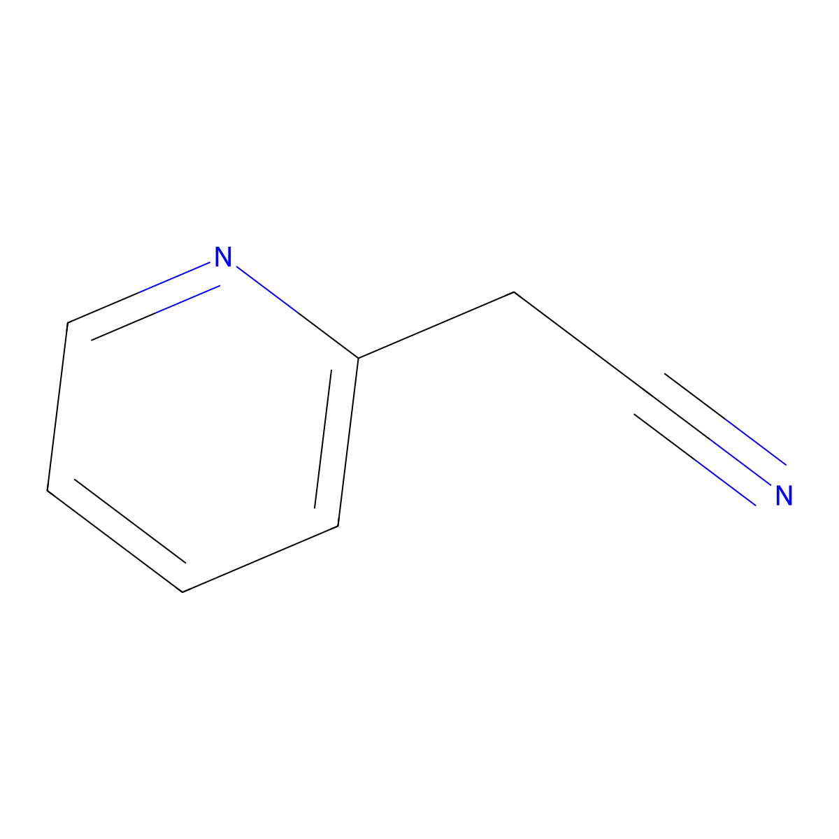 Pyridine-2-acetonitrile molecular structure, CAS 2739-97-1