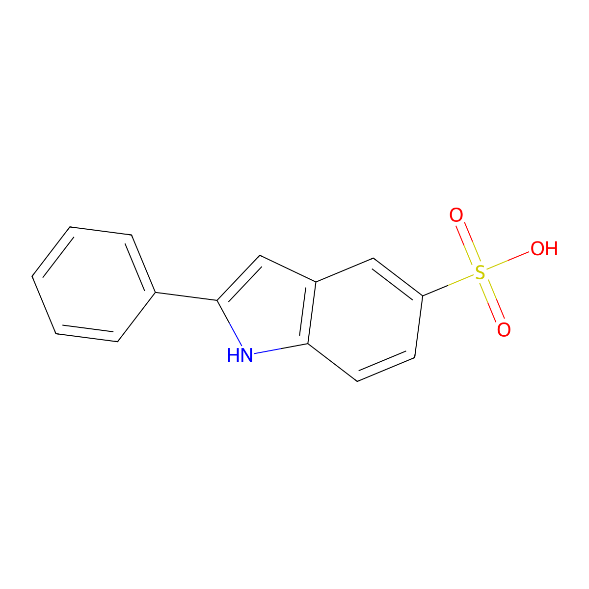 2-phenyl-1H-indole-5-sulfonic Acid molecular structure, CAS 27391-34-0