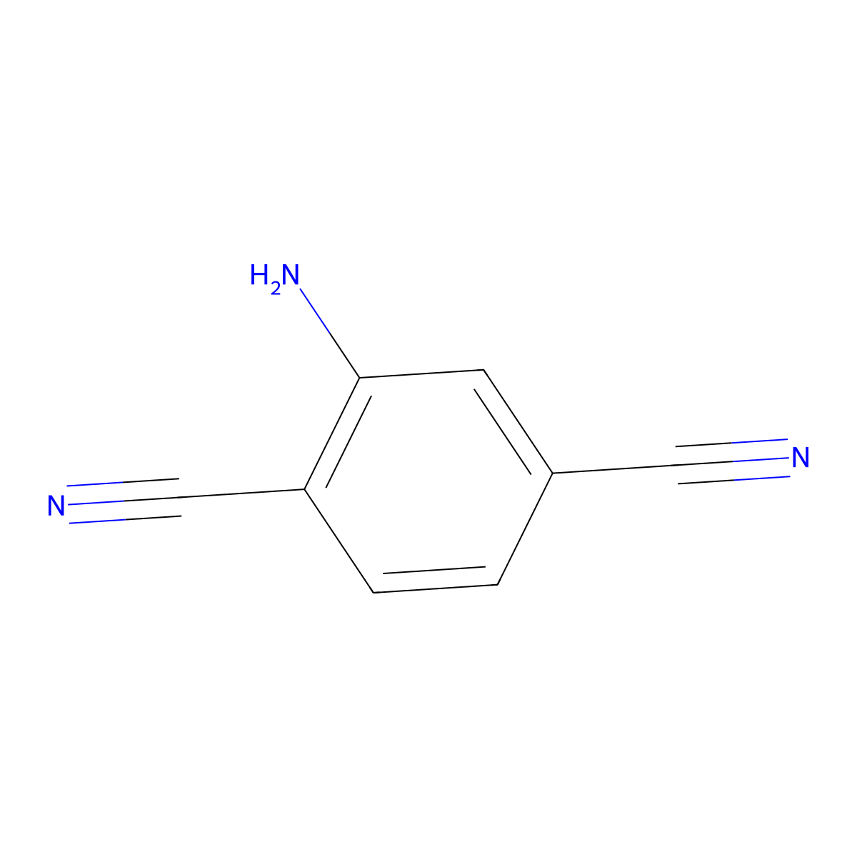 2-Aminobenzene-1,4-dicarbonitrile molecular structure, CAS 27391-37-3