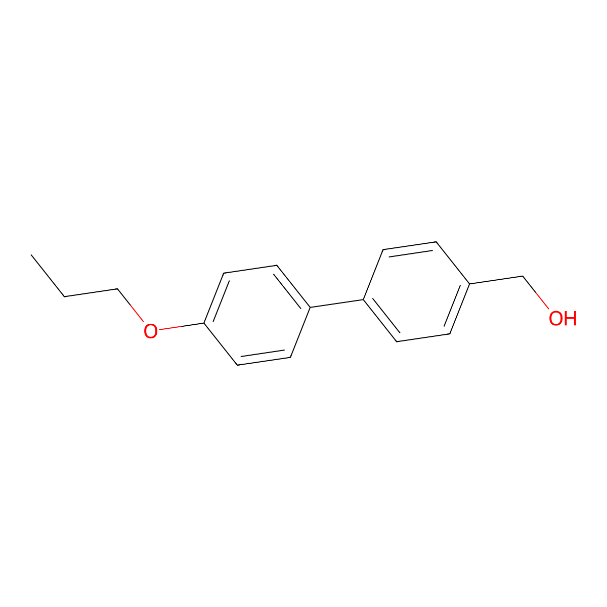 (4'-Propoxy-[1,1'-biphenyl]-4-yl)methanol molecular structure, CAS 273917-70-7
