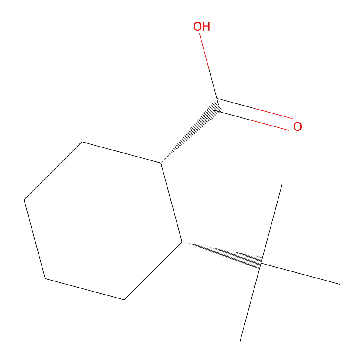 rac-(1R,2S)-2-tert-butylcyclohexane-1-carboxylic acid molecular structure, CAS 27392-15-0