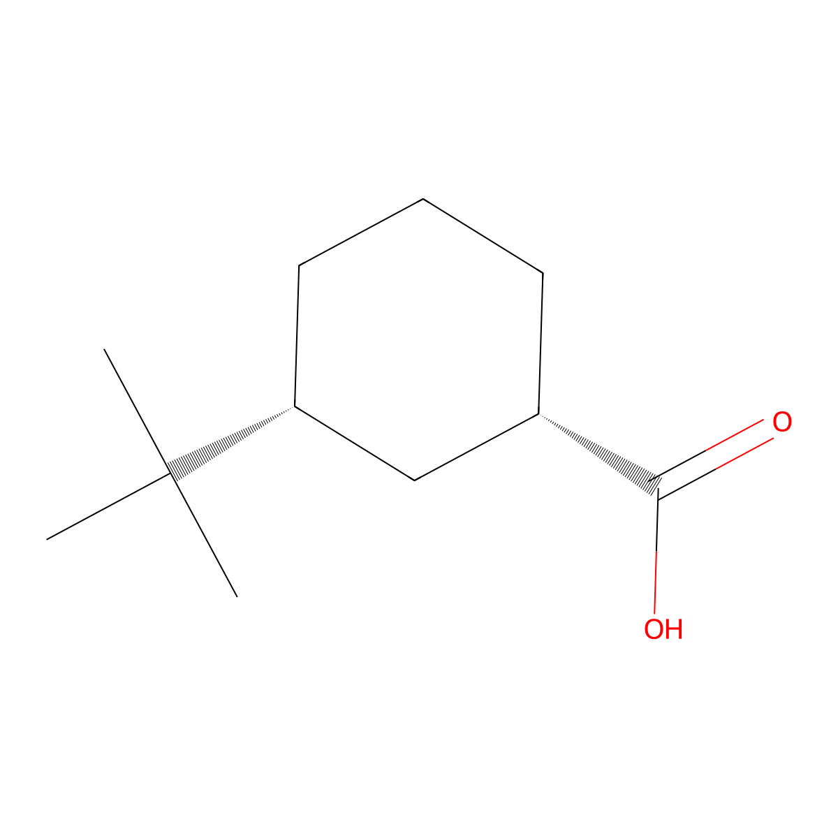rac-(1R,3S)-3-tert-butylcyclohexane-1-carboxylic acid molecular structure, CAS 27392-17-2