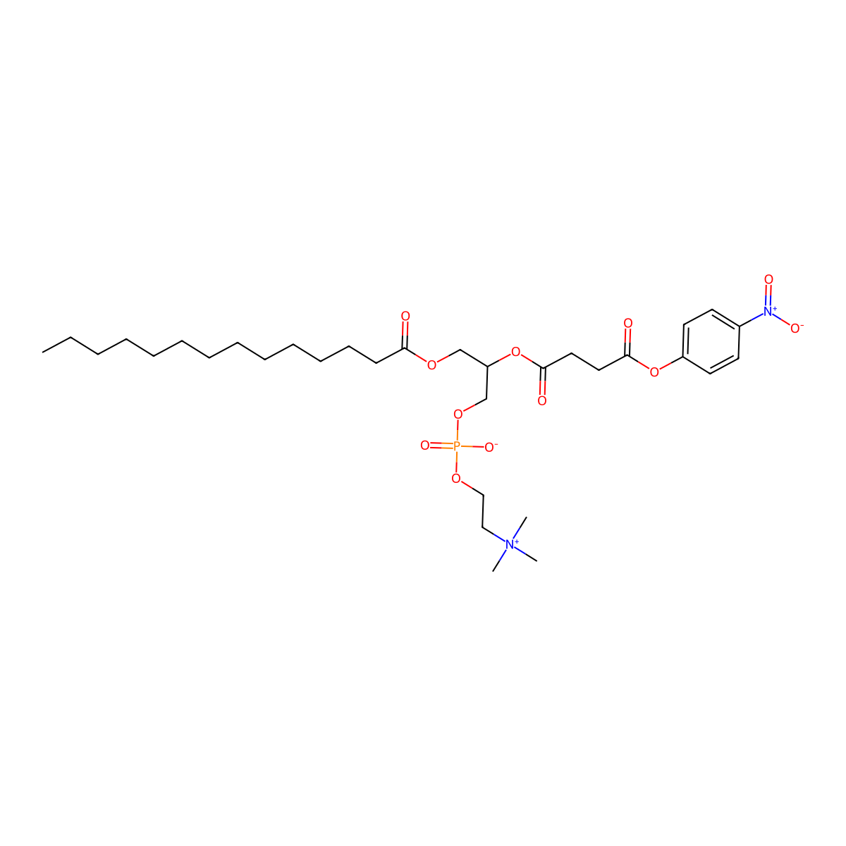 1-Myristoyl-2-(4-nitrophenylsuccinyl)-sn-glycero-3-phosphocholine molecular structure, CAS 273931-53-6