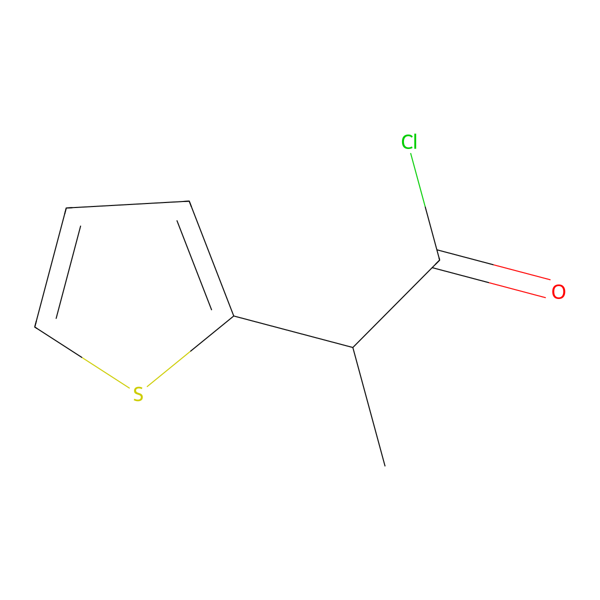 2-(Thiophen-2-yl)propanoyl chloride molecular structure, CAS 273933-03-2
