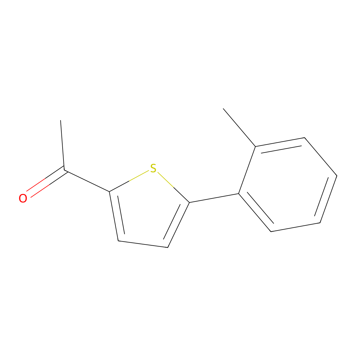 1-[5-(2-Methylphenyl)-2-thienyl]ethanone molecular structure, CAS 273937-85-2