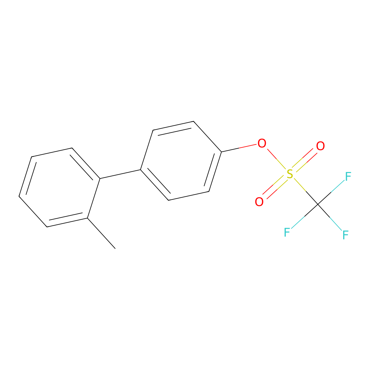 2'-Methyl-[1,1'-biphenyl]-4-yl trifluoromethanesulfonate molecular structure, CAS 273937-87-4