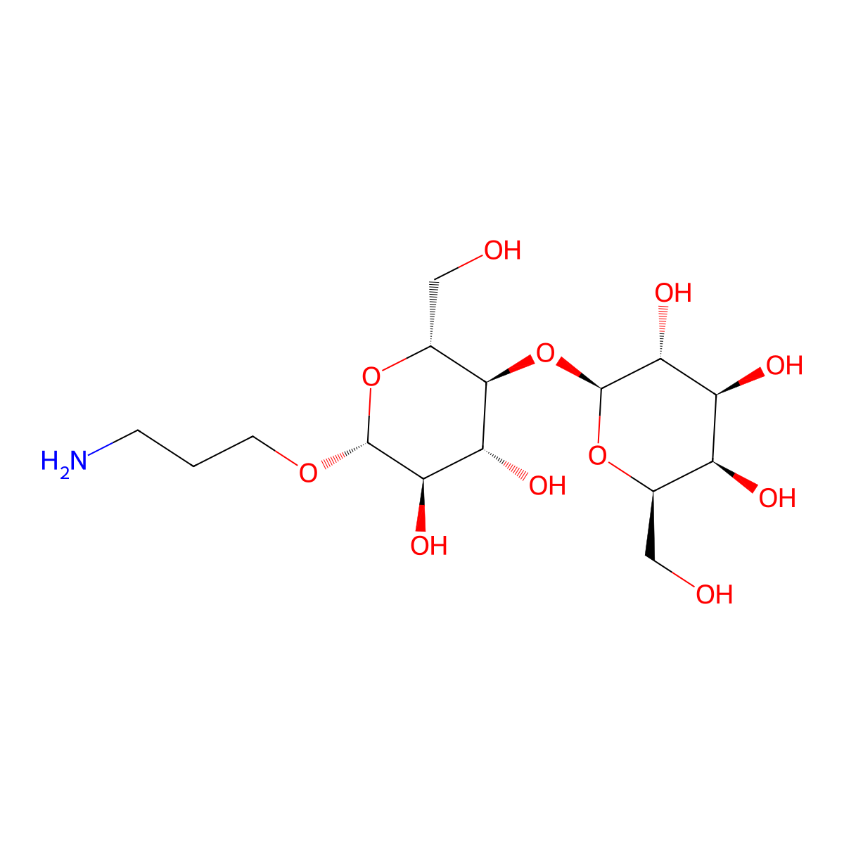 3-Aminopropyl b-D-lactose molecular structure, CAS 273937-97-6