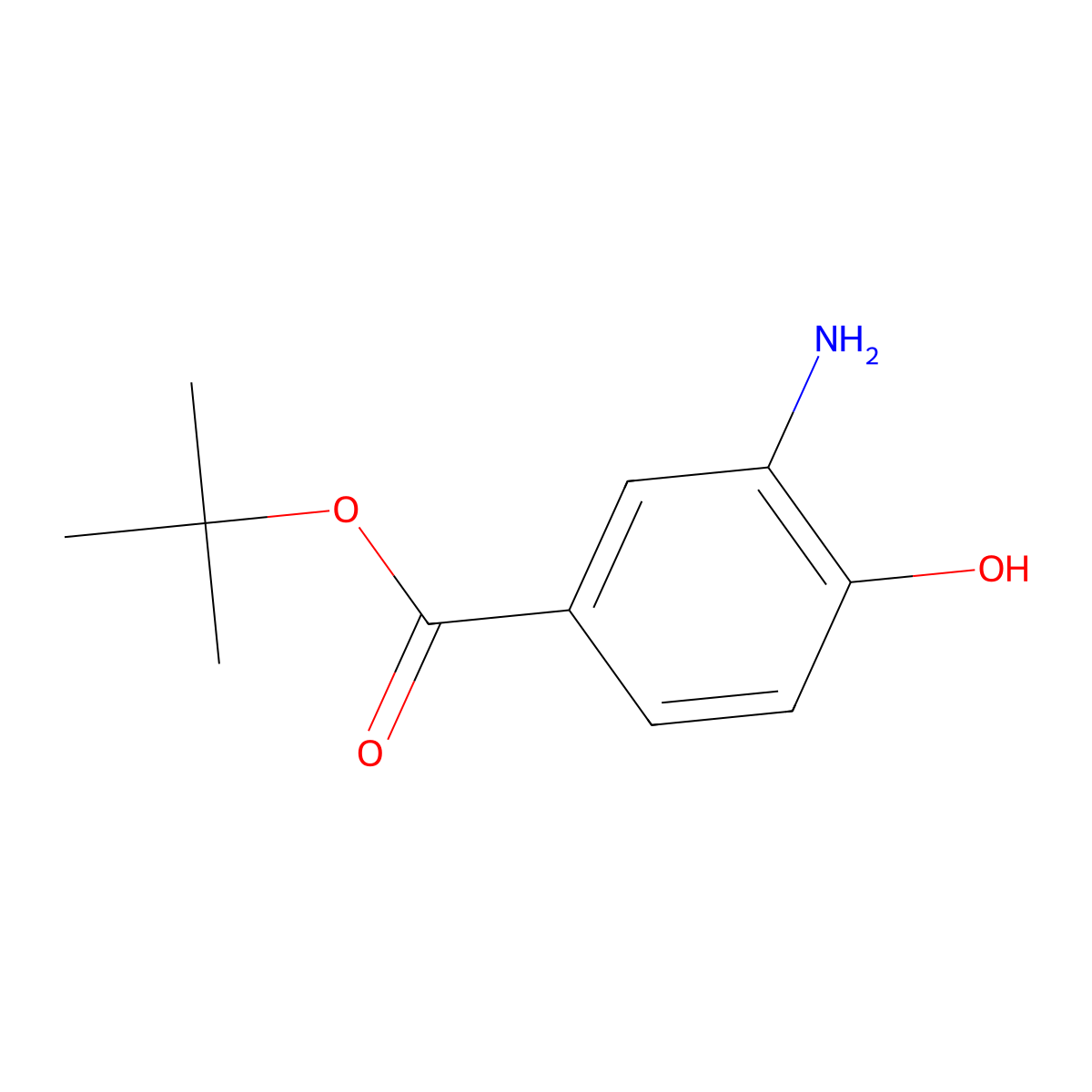 tert-Butyl 3-amino-4-hydroxybenzoate molecular structure, CAS 273939-23-4