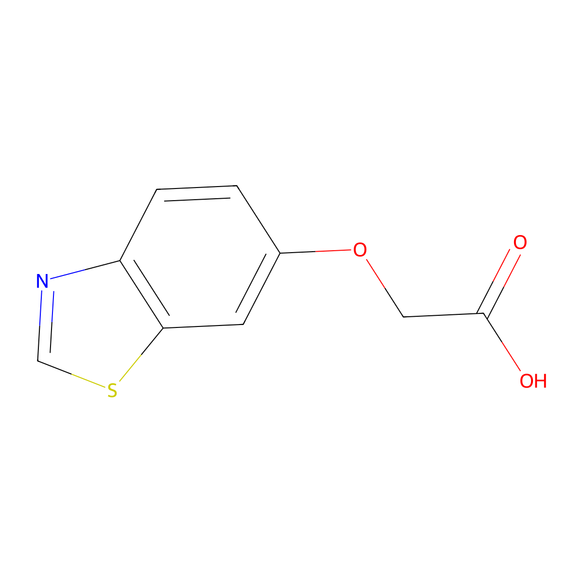 2-(Benzo[d]thiazol-6-yloxy)acetic acid molecular structure, CAS 273939-87-0