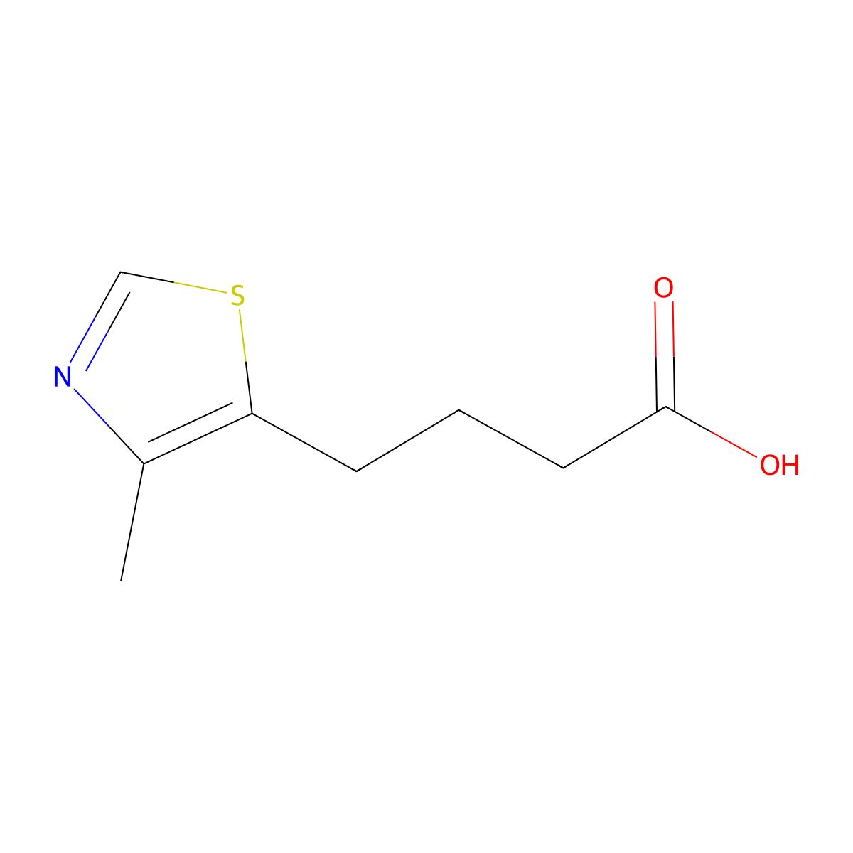 4-(4-Methyl-1,3-thiazol-5-yl)butanoic acid molecular structure, CAS 273939-94-9