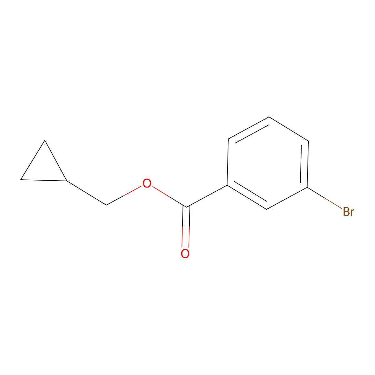 Cyclopropylmethyl 3-bromobenZoate molecular structure, CAS 2739618-53-0