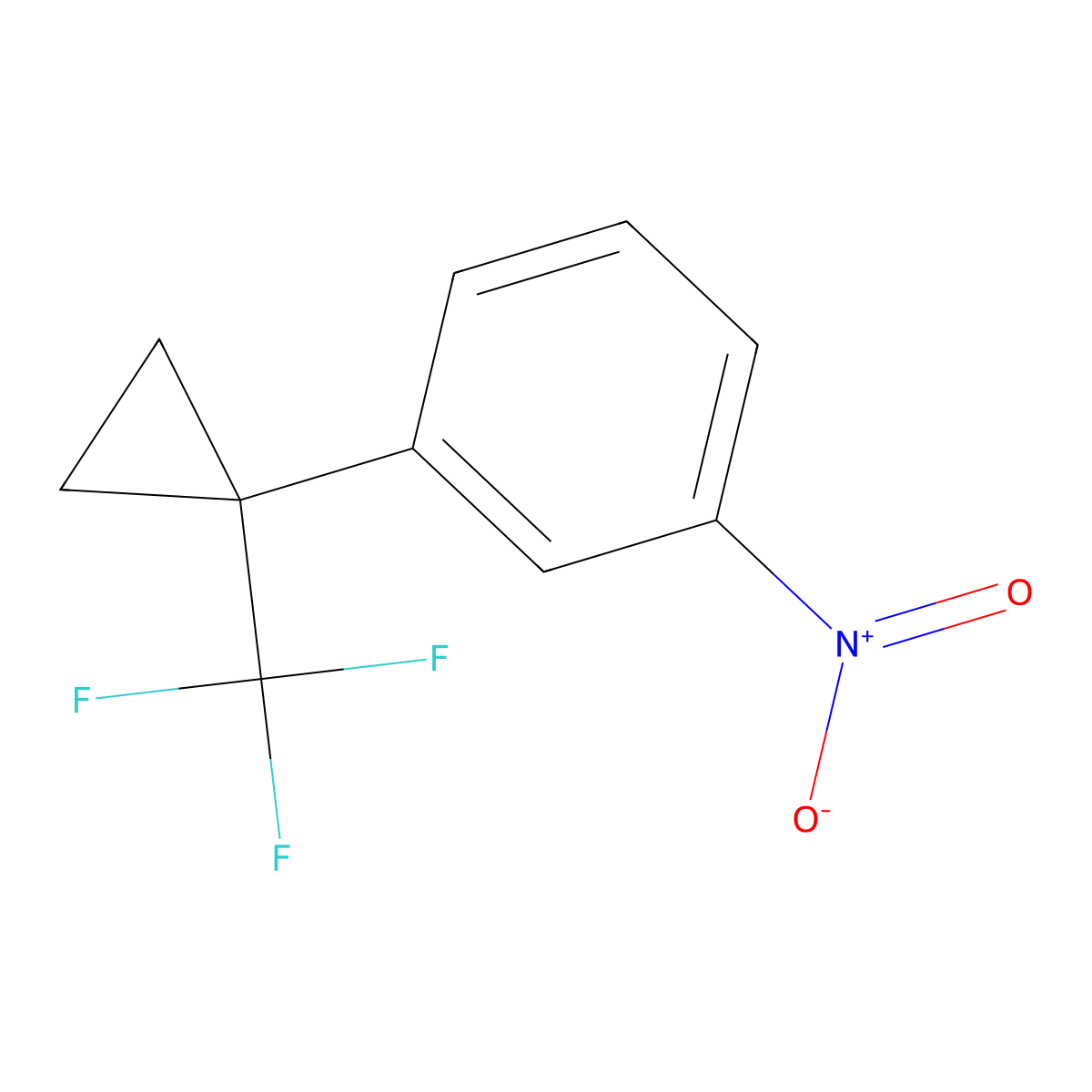 1-Nitro-3-[1-(trifluoromethyl)cyclopropyl]benzene molecular structure, CAS 2739684-18-3
