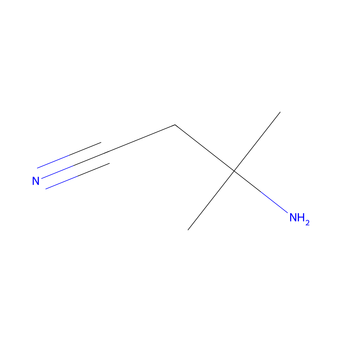 3-Amino-3-methylbutanenitrile molecular structure, CAS 27397-96-2