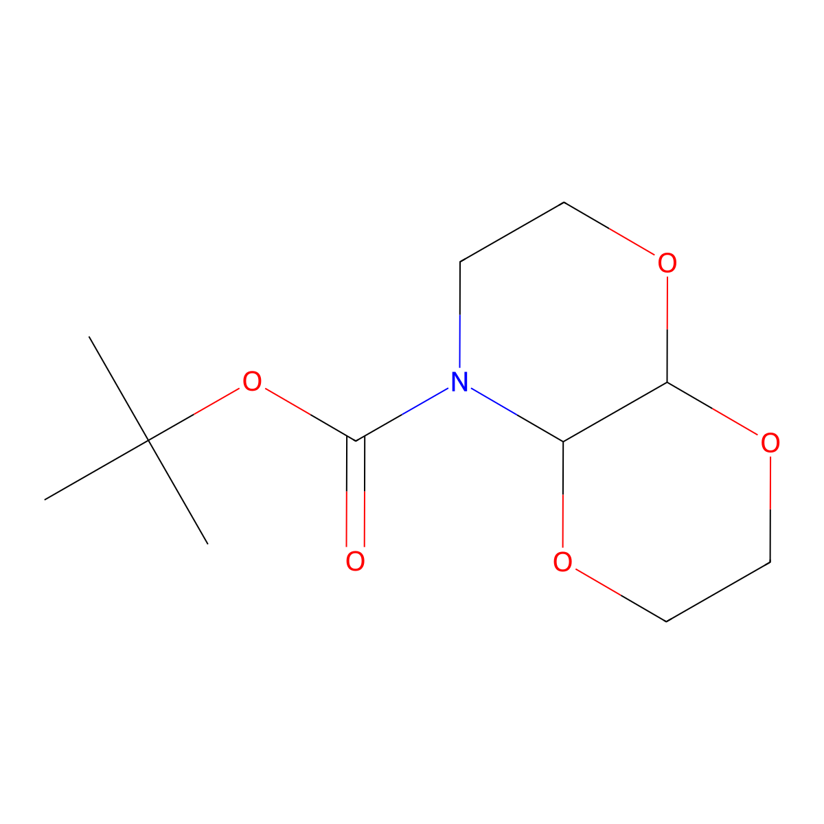 rac-tert-butyl (4aR,8aS)-hexahydro-2H-[1,4]dioxino[2,3-b][1,4]oxazine-8-carboxylate molecular structure, CAS 2739753-96-7