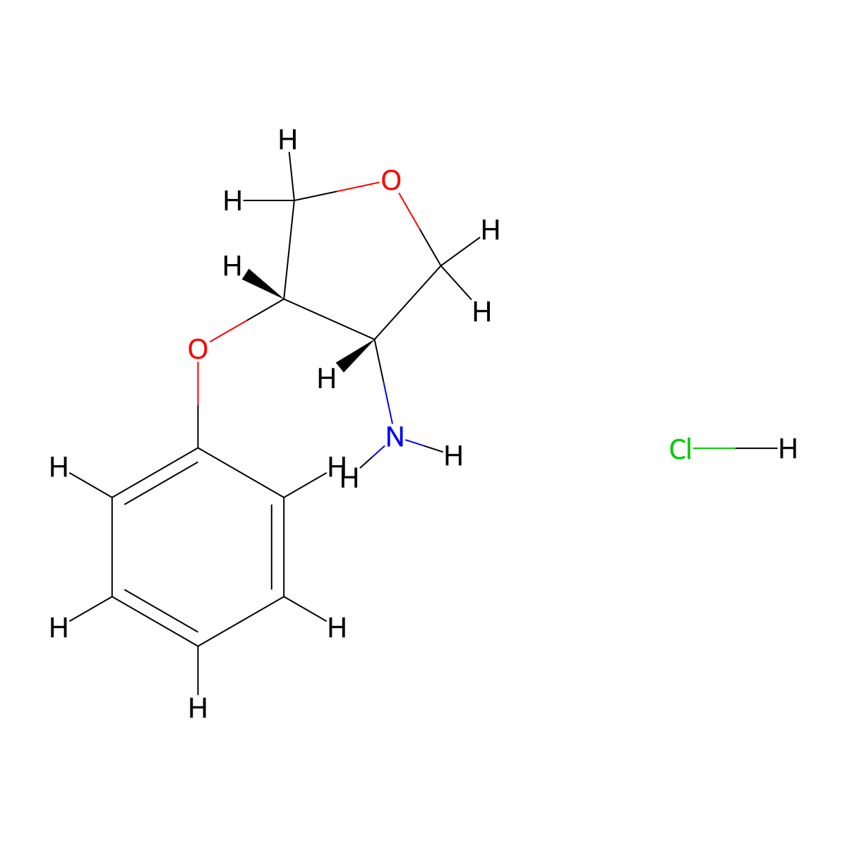 rac-(3R,4R)-4-phenoxyoxolan-3-amine hydrochloride molecular structure, CAS 2739754-21-1