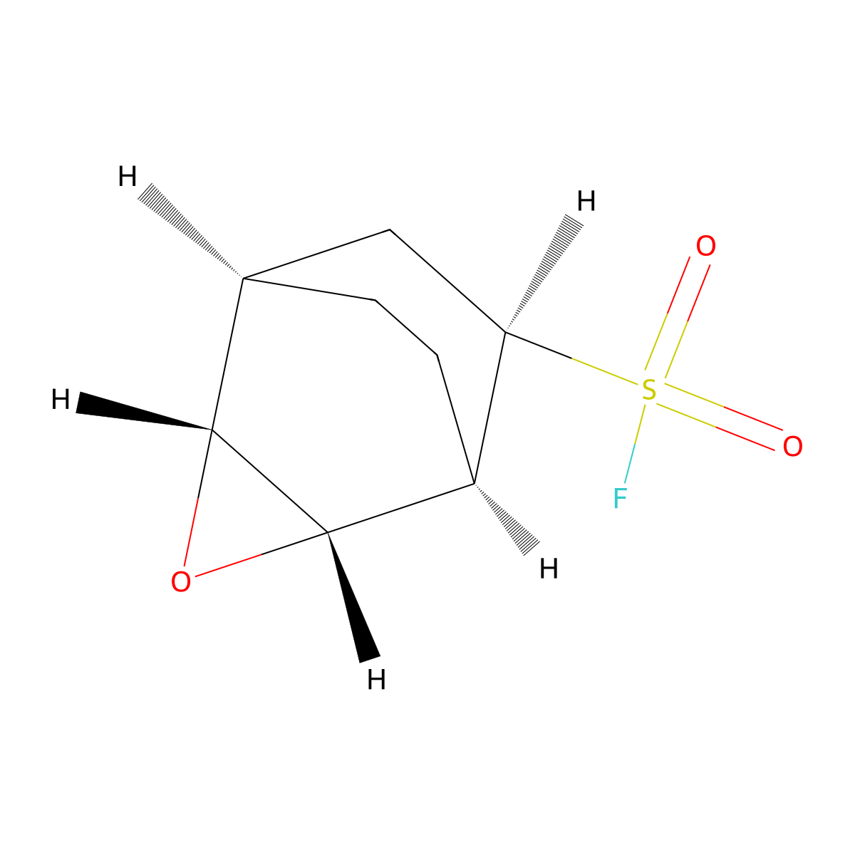 rac-(1R,2R,4S,5R,6R)-3-oxatricyclo[3.2.2.0,2,4]nonane-6-sulfonyl fluoride molecular structure, CAS 2739768-40-0