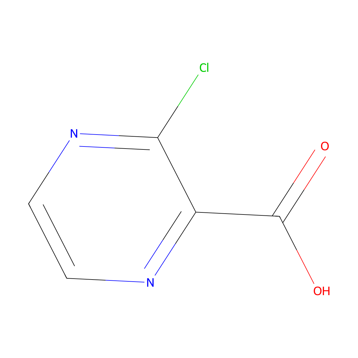 3-Chloro-2-pyrazine-carboxylic acid molecular structure, CAS 27398-39-6