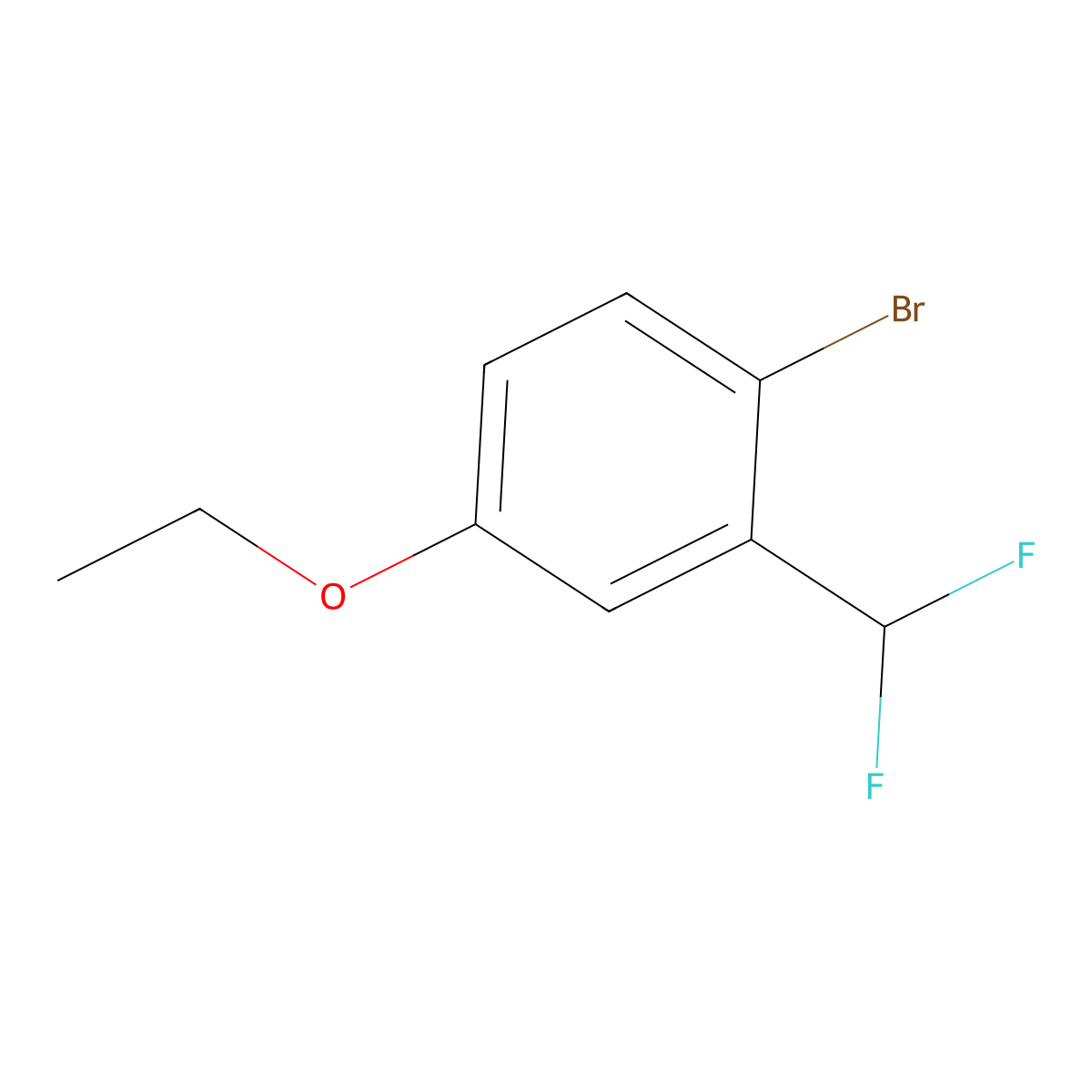 1-Bromo-2-(difluoromethyl)-4-ethoxybenzene molecular structure, CAS 2739908-66-6