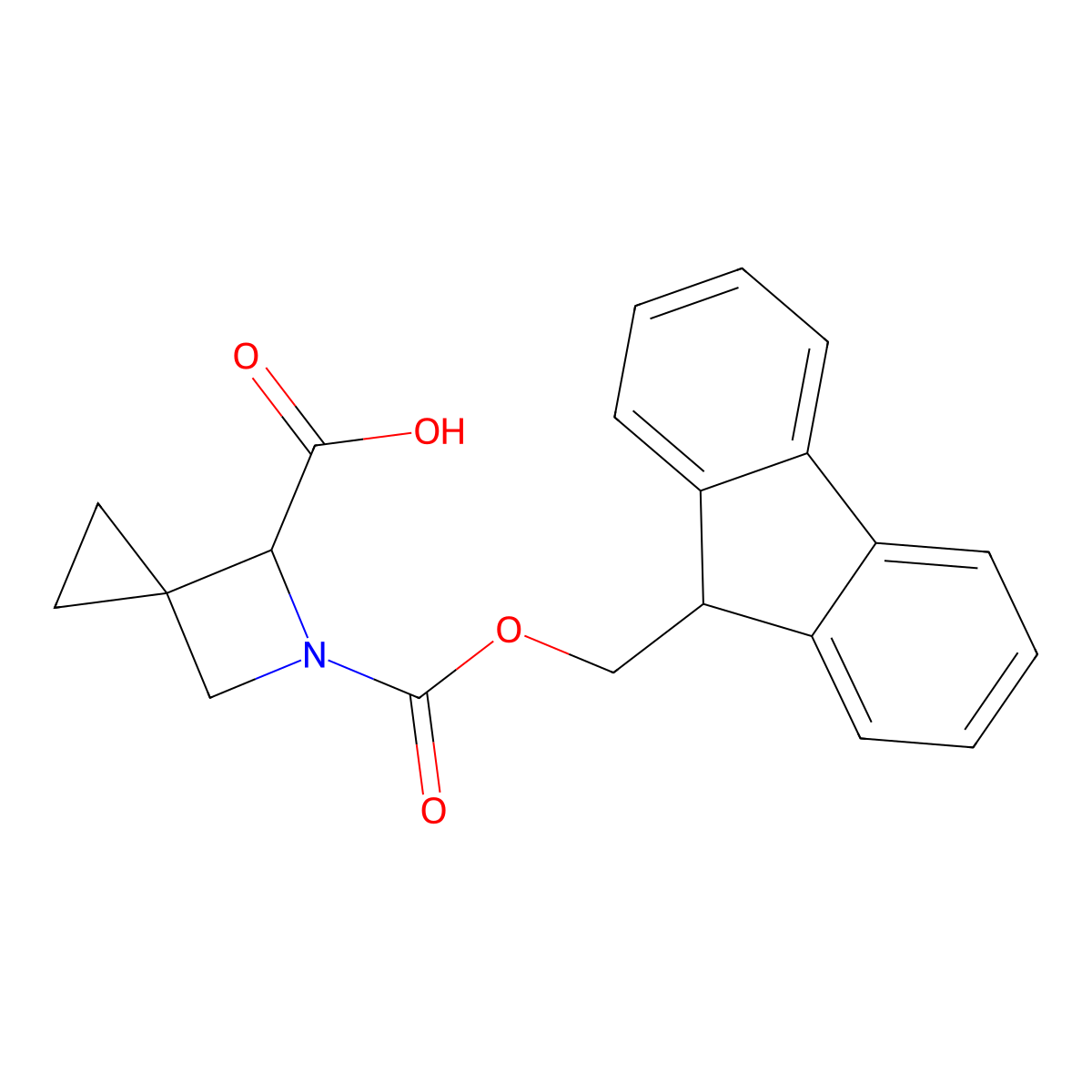 (6R)-5-(9H-fluoren-9-ylmethoxycarbonyl)-5-azaspiro[2.3]hexane-6-carboxylic acid molecular structure, CAS 2739911-56-7