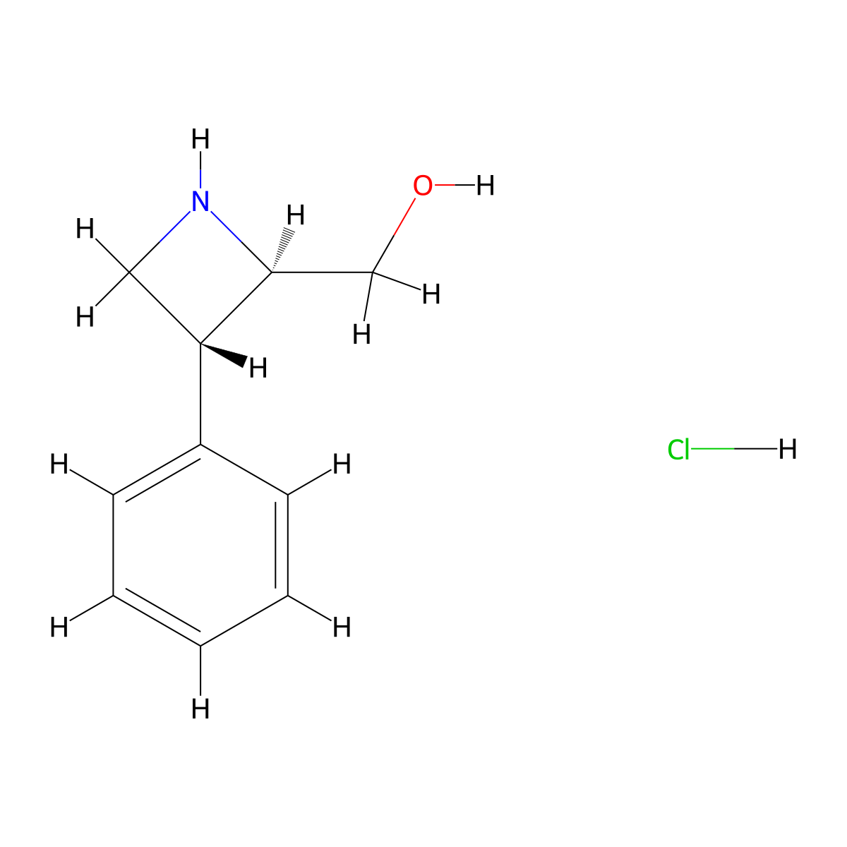 rac-[(2R,3R)-3-phenylazetidin-2-yl]methanol hydrochloride molecular structure, CAS 2739935-42-1