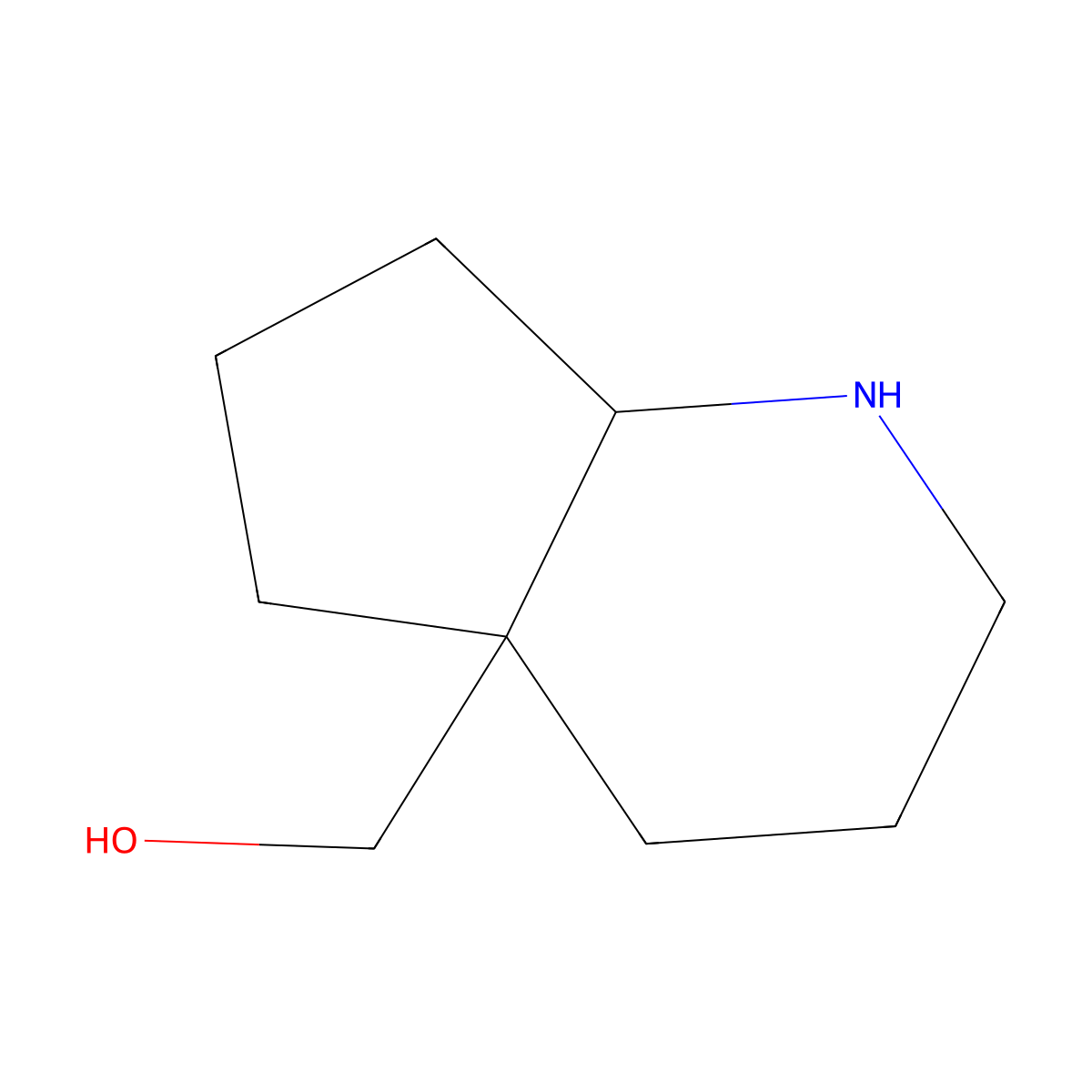 rac-((4aR,7aS)-octahydro-1H-cyclopenta(b)pyridin-4a-yl)methanol molecular structure, CAS 2739935-43-2