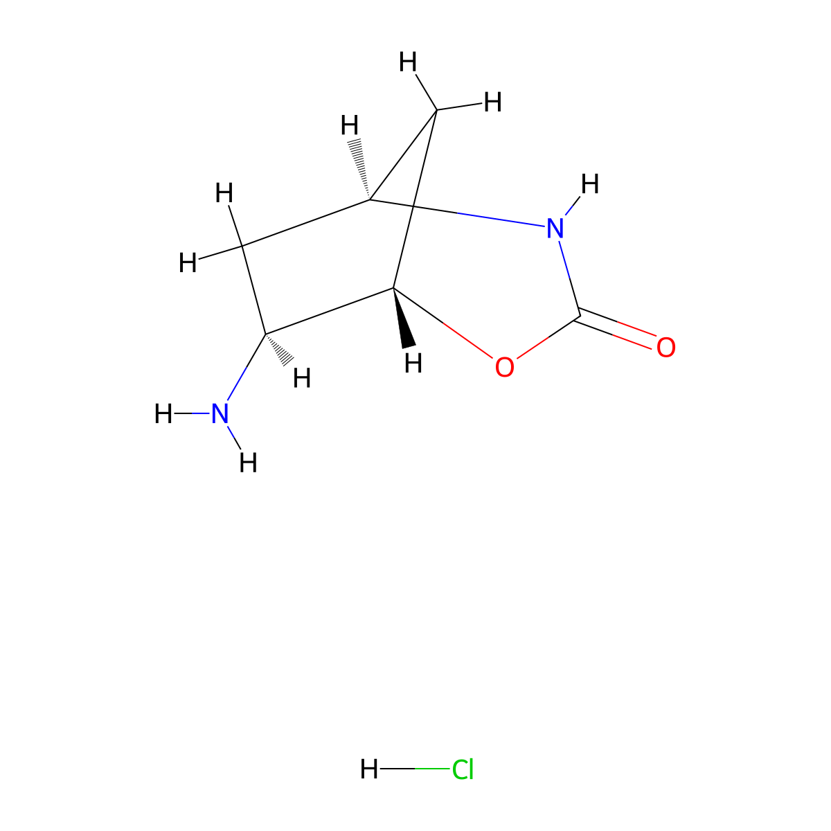 rac-(1R,5R,7R)-7-amino-2-oxa-4-azabicyclo[3.2.1]octan-3-one hydrochloride molecular structure, CAS 2739962-88-8
