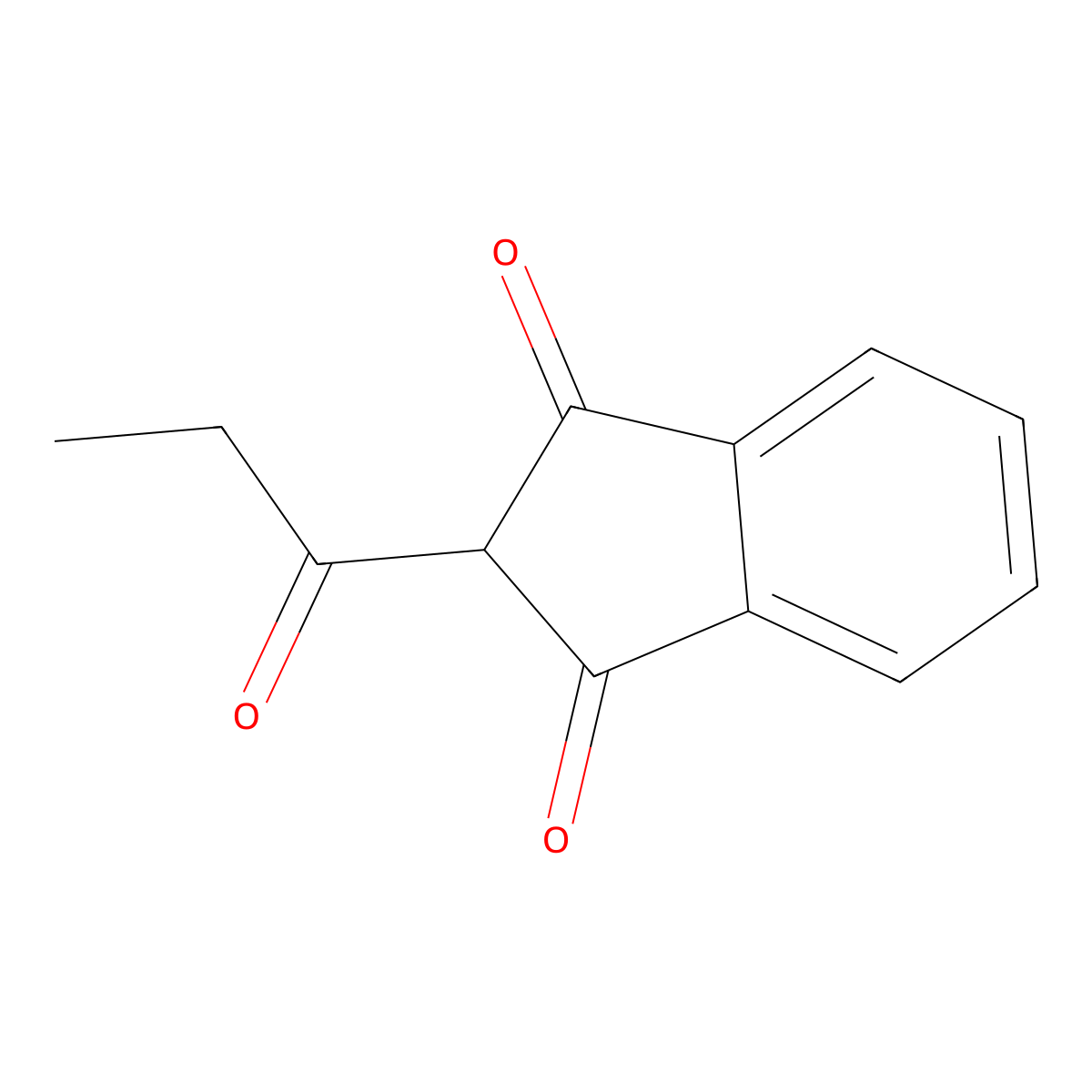 2-(1-Oxopropyl)-1H-indene-1,3(2H)-dione molecular structure, CAS 2740-25-2