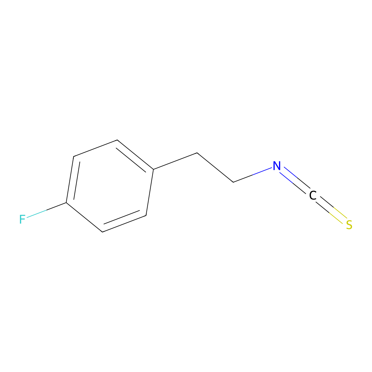 Benzene, 1-fluoro-4-(2-isothiocyanatoethyl)- molecular structure, CAS 2740-86-5