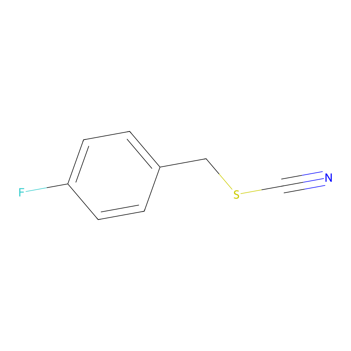 (4-Fluorophenyl)methyl thiocyanate molecular structure, CAS 2740-87-6