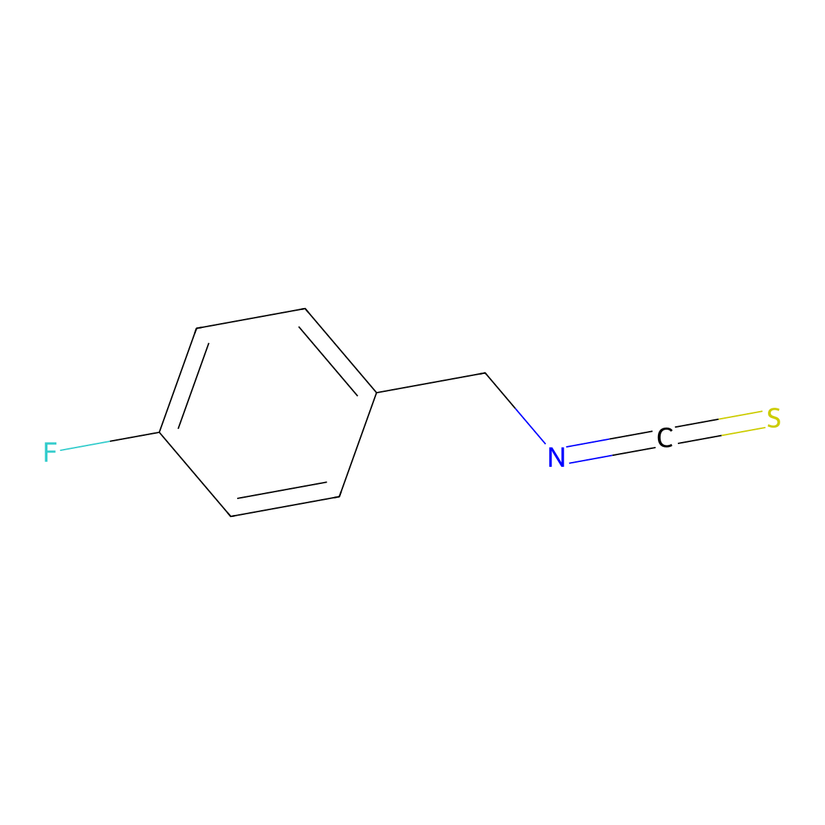 p-Fluorobenzyl isothiocyanate molecular structure, CAS 2740-88-7
