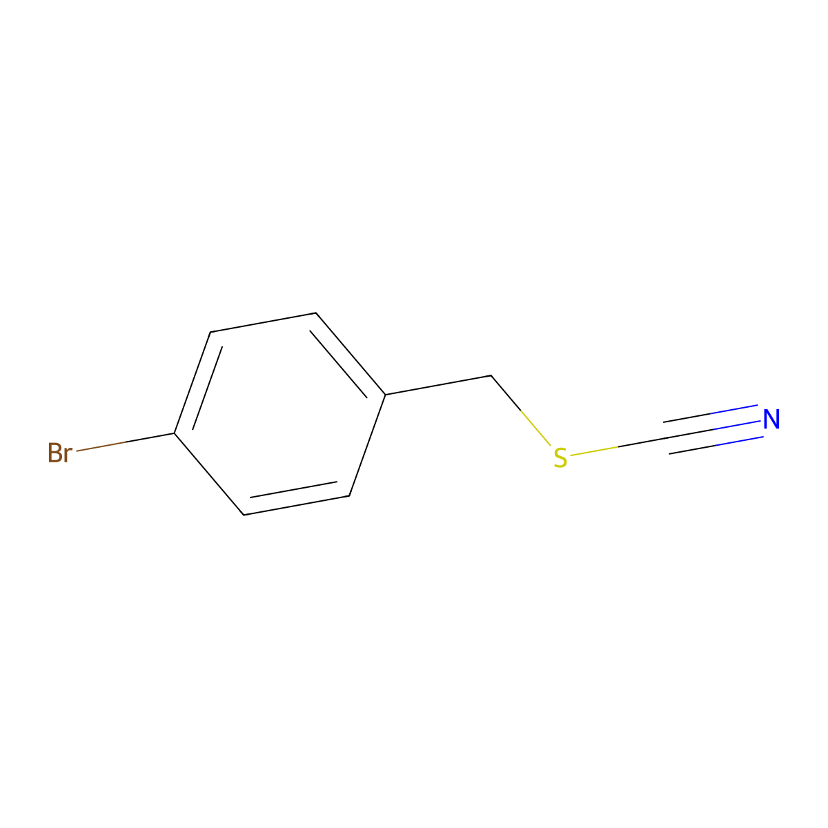 4-Bromobenzyl thiocyanate molecular structure, CAS 2740-89-8