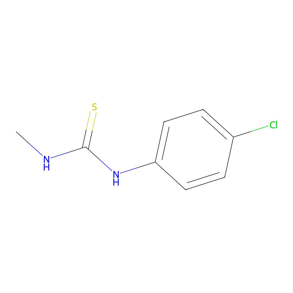 1-(4-Chlorophenyl)-3-methylthiourea molecular structure, CAS 2740-97-8