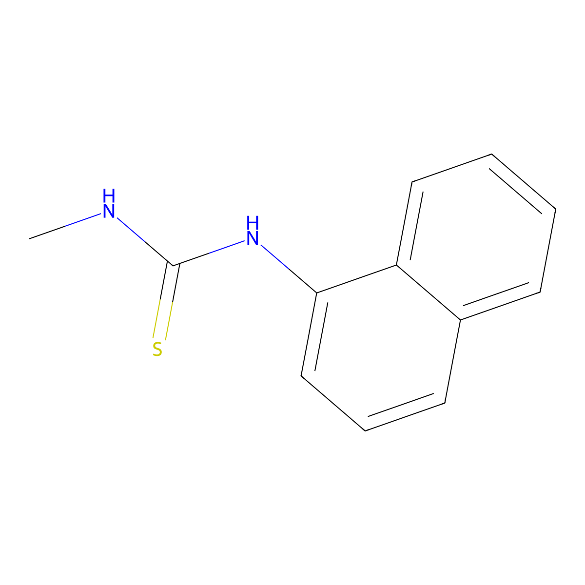 N-Methyl-N'-1-naphthalenylthiourea molecular structure, CAS 2740-98-9